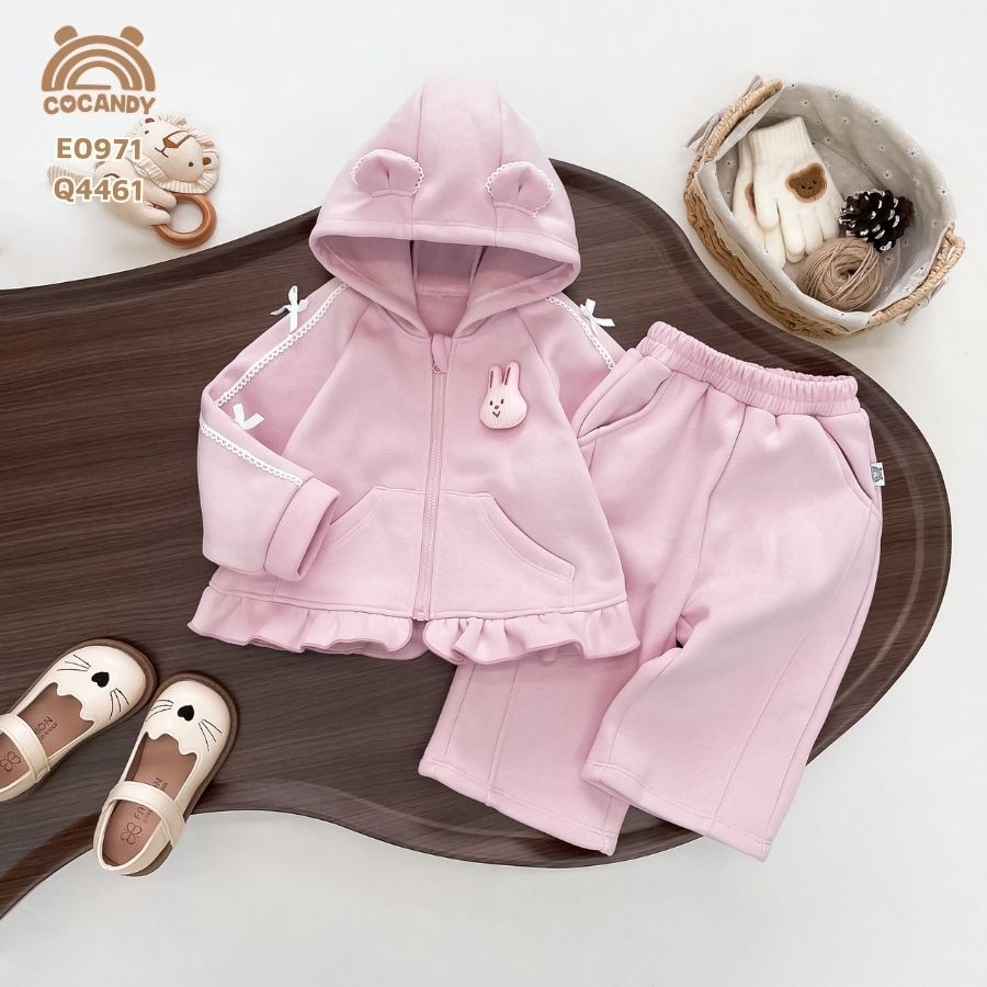 Áo khoác nỉ HỒNG phối charm thỏ_thumbnail_1