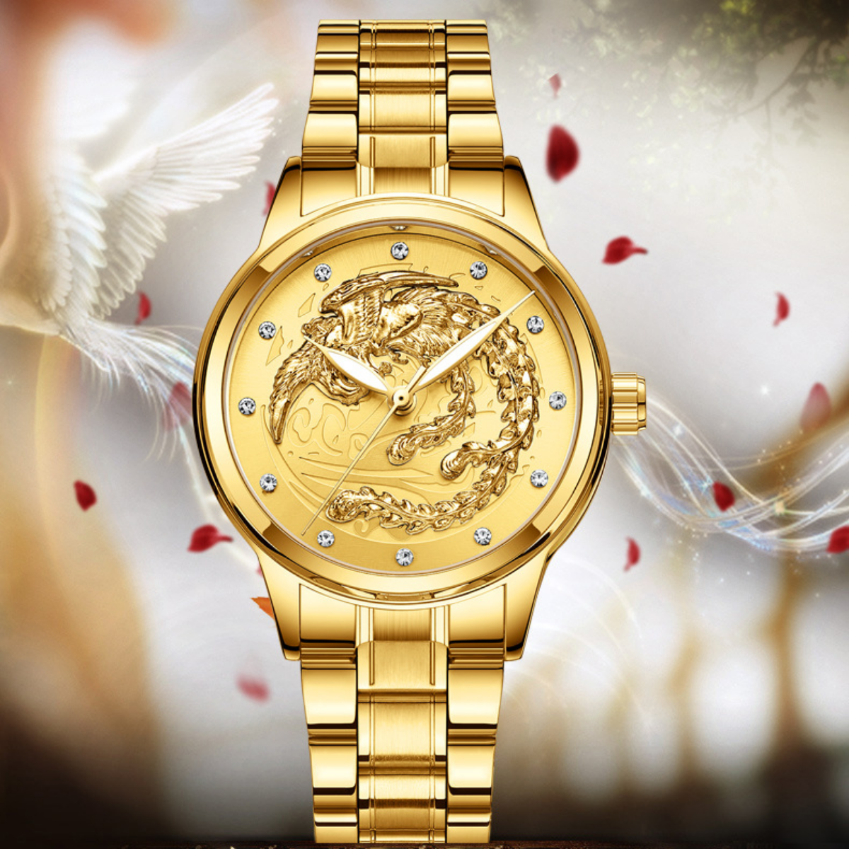 Đồng Hồ Nữ Mặt Phụng Thép Không Gỉ Dây Kim Loại Cao Cấp_thumbnail_6