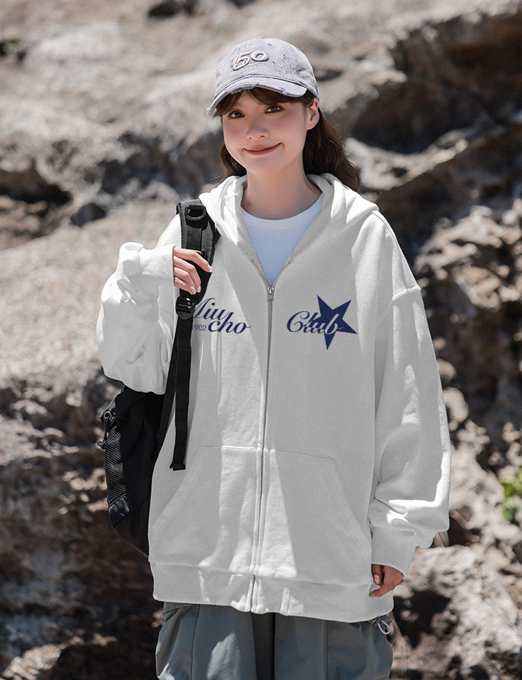 Áo hoodie zip local brand HZD1587 Miucho vải nỉ chân cua dày dặn mủ rộng in typography_thumbnail_2