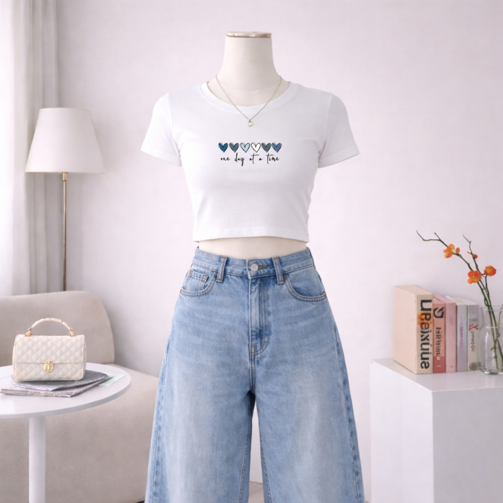 Áo croptop nữ hình 6 trái tim one day of a time dáng ôm chất thun cotton local brand WETEE - WC1158_thumbnail_3