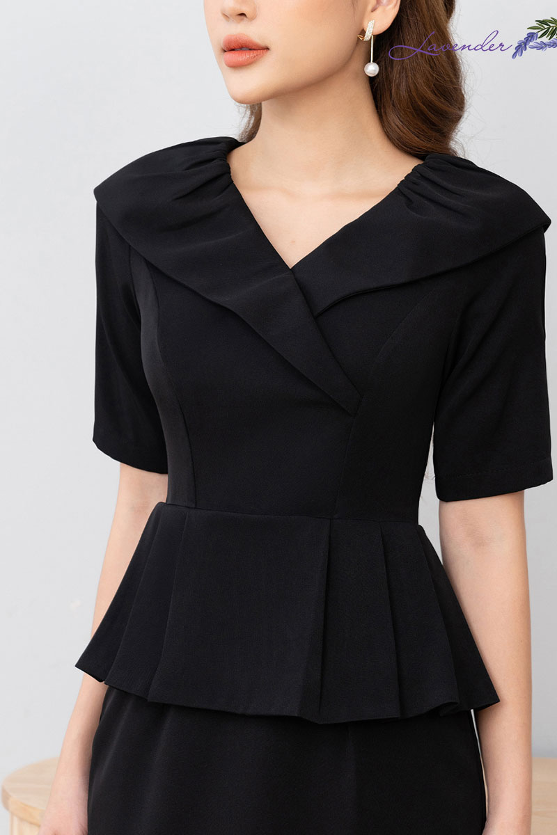 Đầm ôm peplum cổ choàng D2446_thumbnail_2