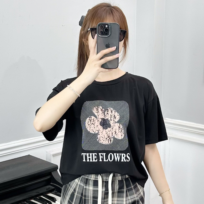 Áo Thun T-Shirt Cổ Tròn In Trame Hoa TR30