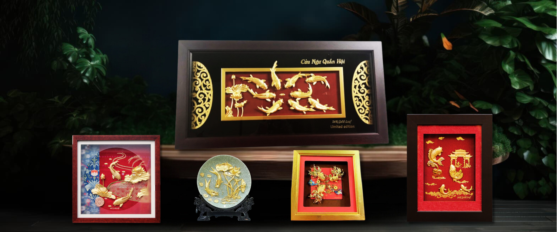 tranh_ca_chep_hoa_sen_ma_vang_24k