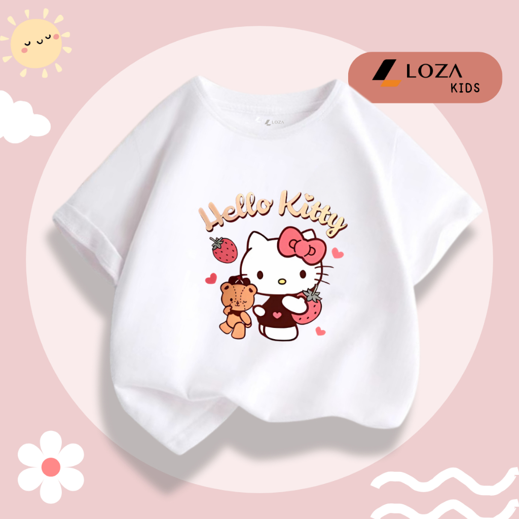 Áo Hello Kitty 2025 cho bé gái size từ 15-40kg- Áo phông bé gái mùa hè Loza Kids - CA009_thumbnail_12