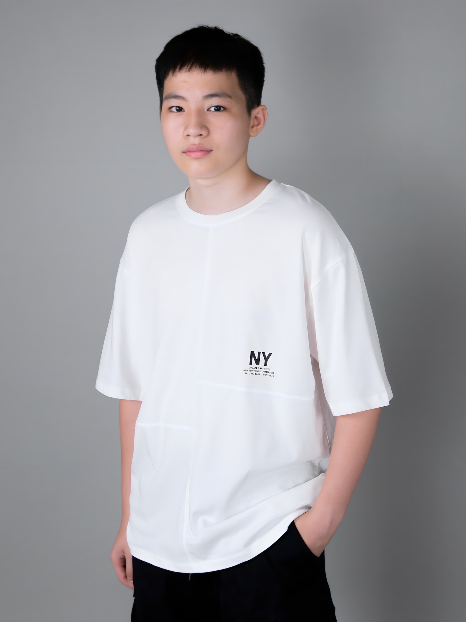 Áo phông bé trai dáng rộng phối 4 mảnh