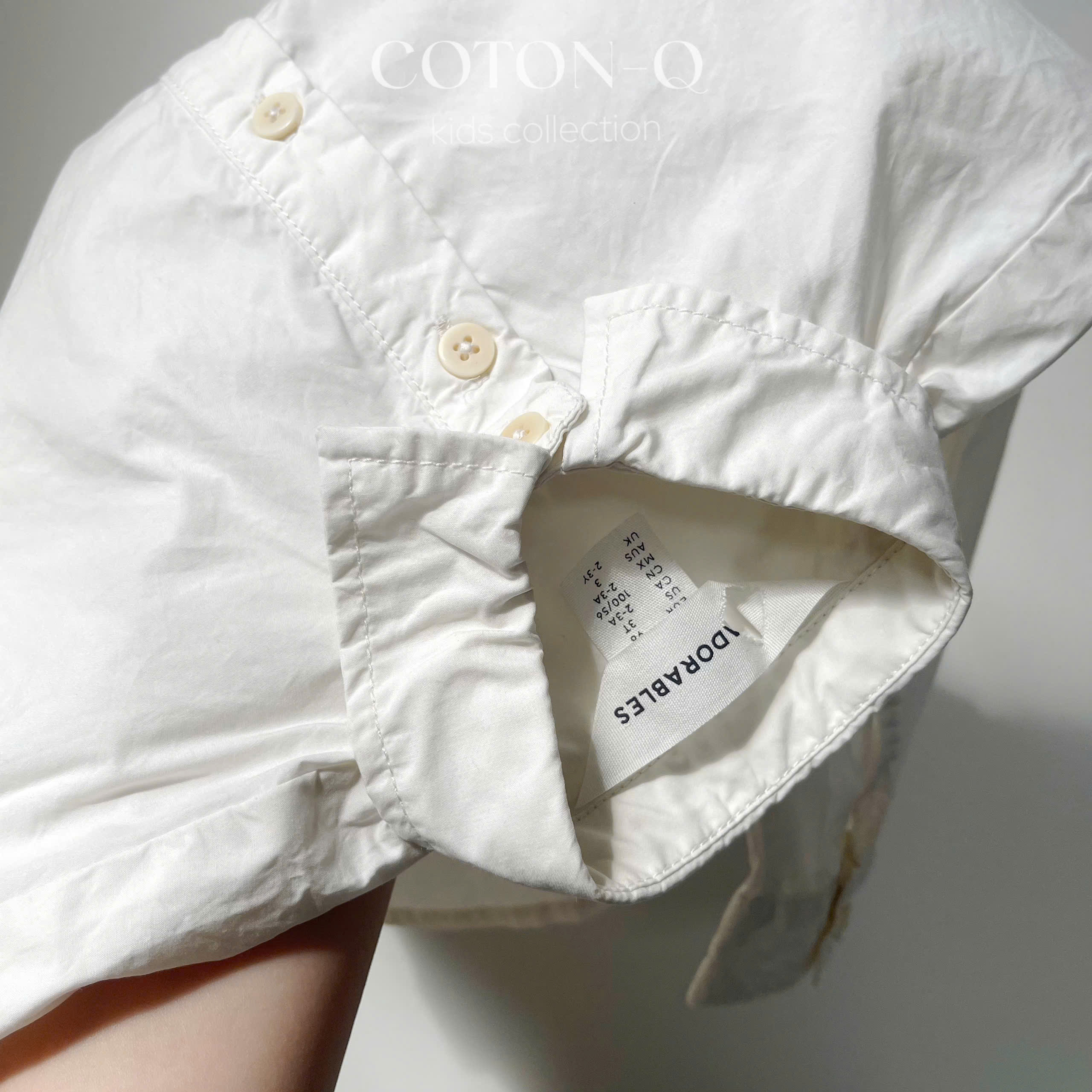 HE77 Áo somi tay dài bé