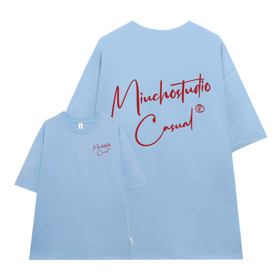 Áo thun nữ form rộng local brand ATD1538 Miucho vải cotton thoáng mát cổ tròn in basic