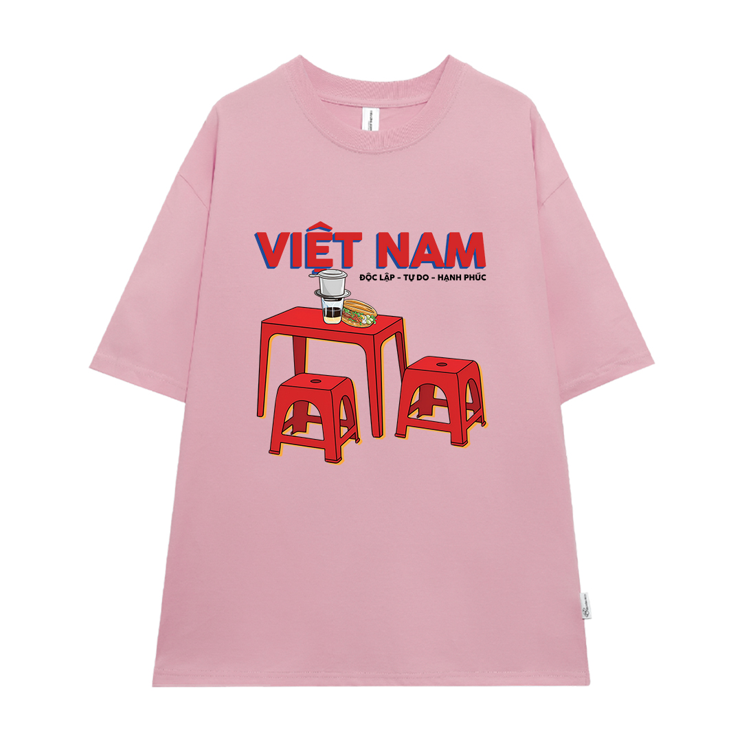 Áo thun nữ form rộng Việt Nam tôi yêu 2130 Miucho cổ tròn vải cotton 4c 220gsm thoáng mát in mix_thumbnail_8