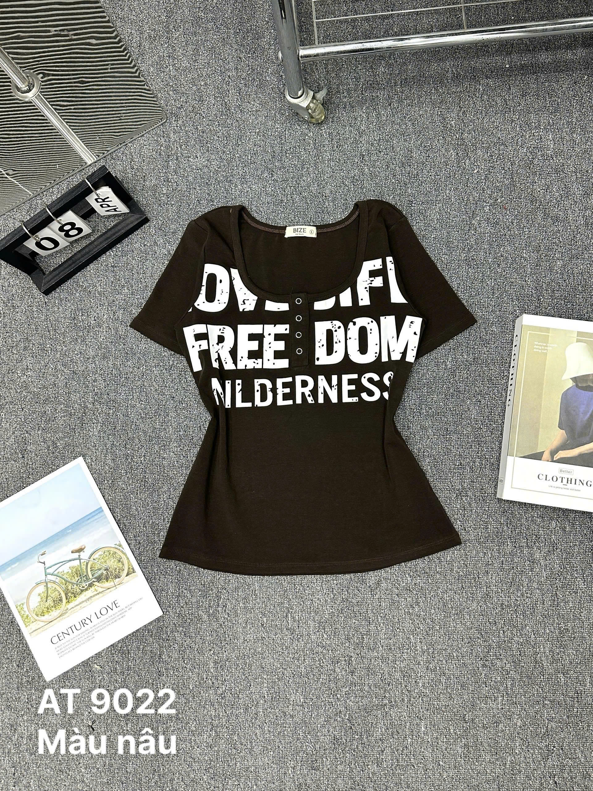 Áo thun cổ vuông phối chữ in bigsize AT9022 dành cho nàng mũm mĩm từ 55-90kg_thumbnail_7