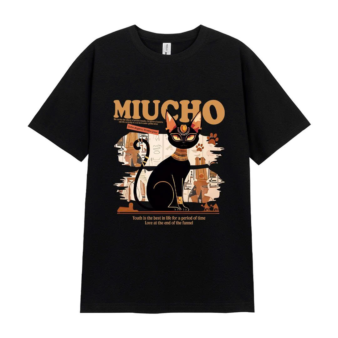 Áo thun nữ form vừa regular dáng ngắn ARD2283 Miucho Chic tay ngắn vải cotton thoáng mát cổ tròn in mix_thumbnail_7