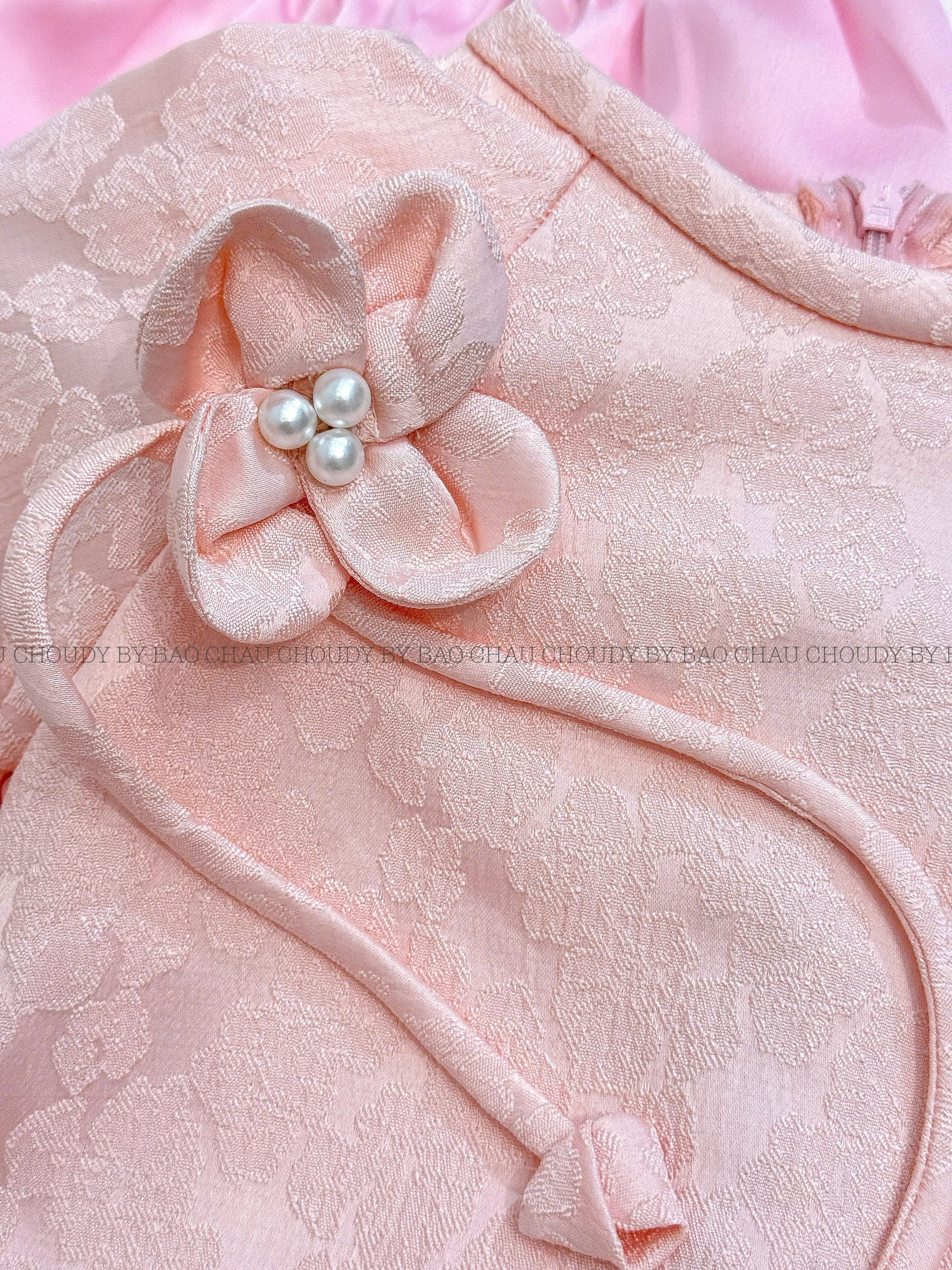 SALE A807 ÁO DÀI HỒNG BÉ GÁI_thumbnail_4