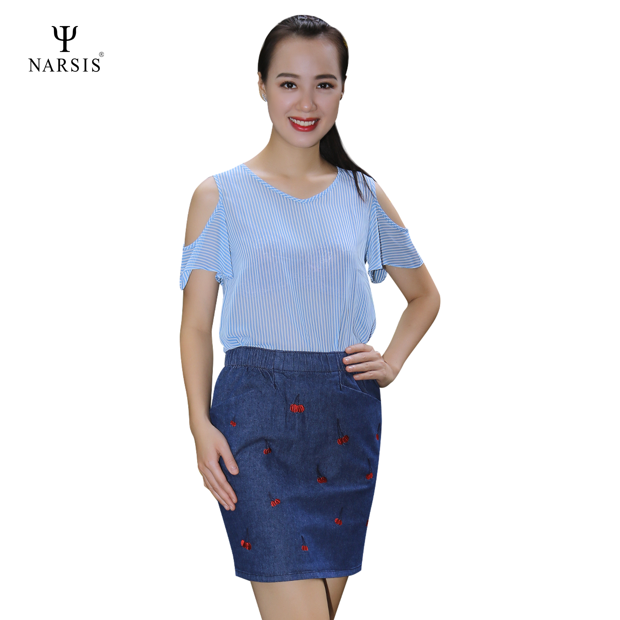 ÁO KIỂU NỮ L9017 NARSIS CHẤT LIỆU THOÁNG MÁT, DỄ CHỊU, THOẢI MÁI CẢ NGÀY, DỄ VẬN ĐỘNG