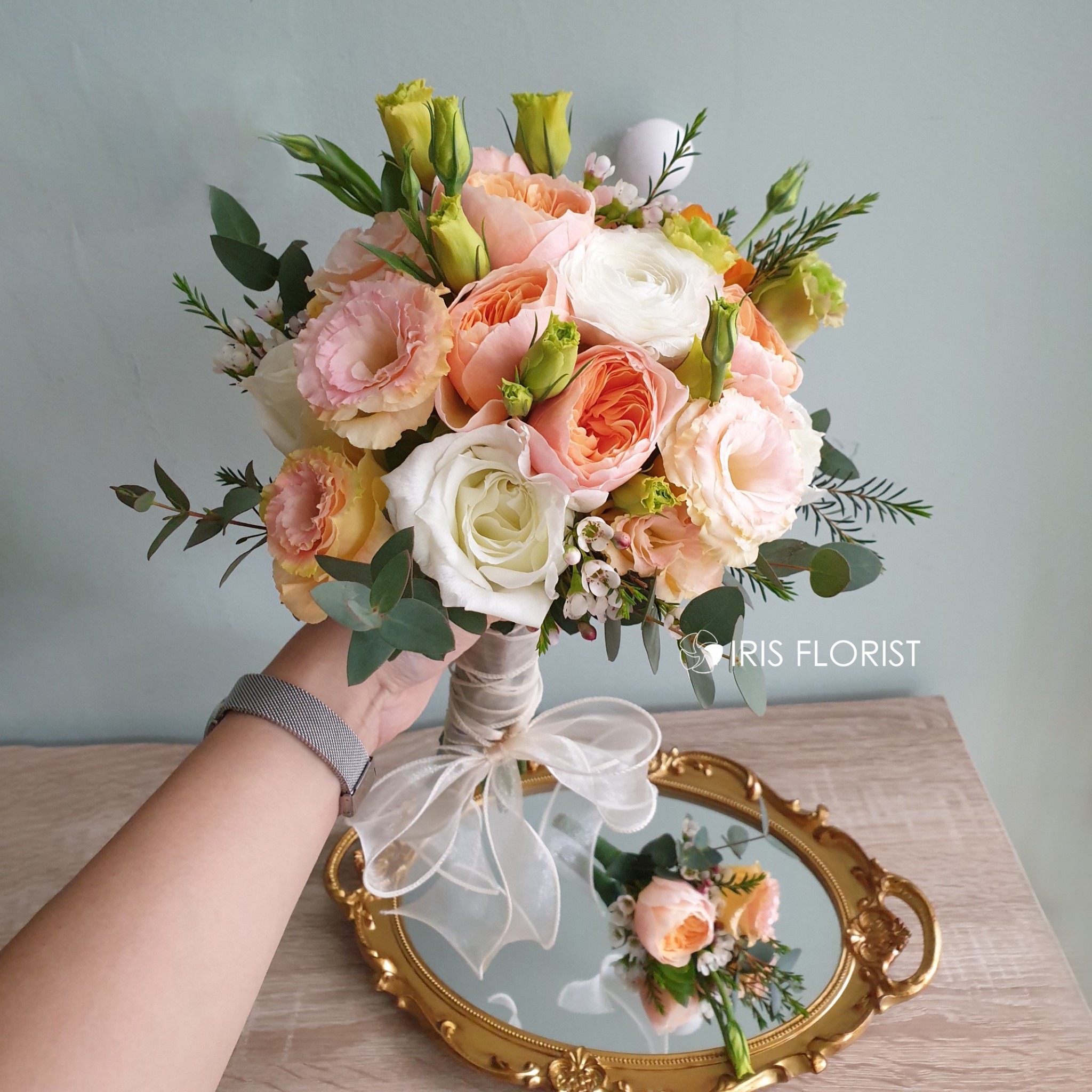 Bó hoa cưới - Juliet Rose x Lan tường_thumbnail_0