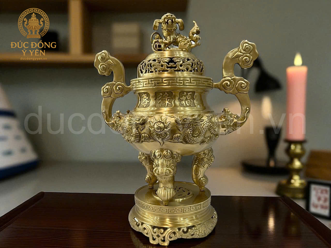 Bộ ngũ sự đồng vàng cao 50cm_thumbnail_3