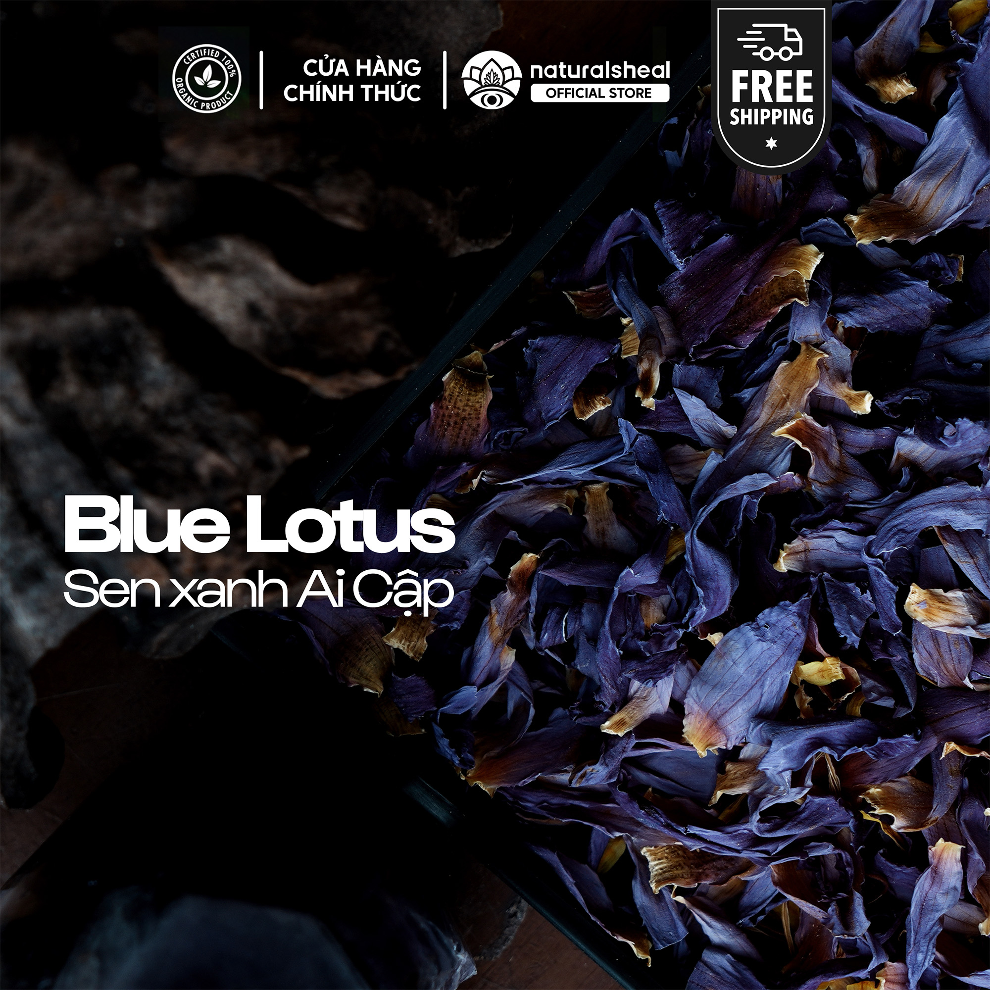Blue Lotus - Sen Xanh Ai Cập - Cánh hoa lặt thủ công - Nguyên Liệu Thô | Hoa Khô_thumbnail_8