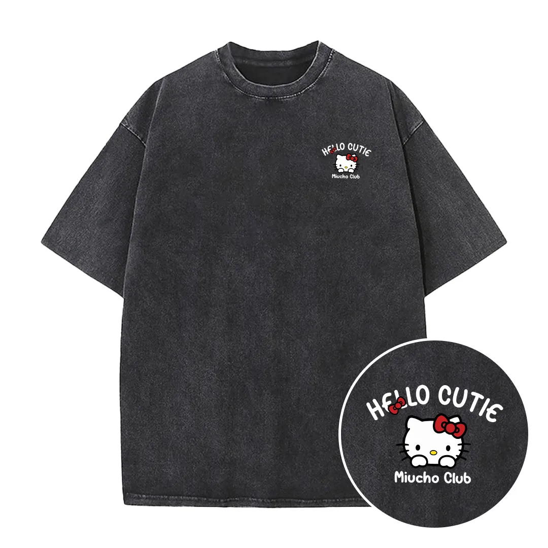 Áo thun nữ form rộng Miucho cotton co giãn 2 chiều thoáng mát cổ tròn HELLO CUTIE in mix 2687_thumbnail_0