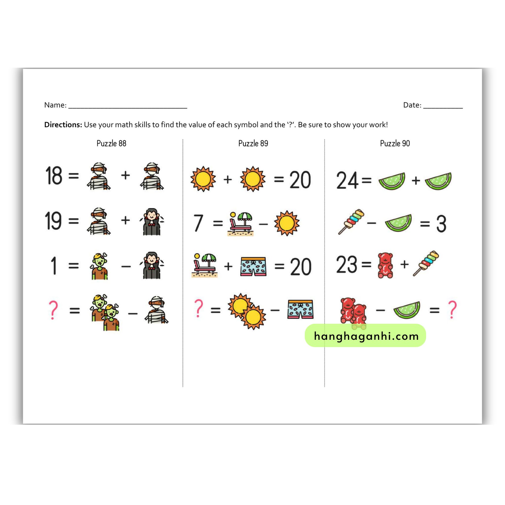 Math Puzzles for Smart Kids, Sách Toán tư duy hình ảnh Neurotrainer cho bé_thumbnail_6