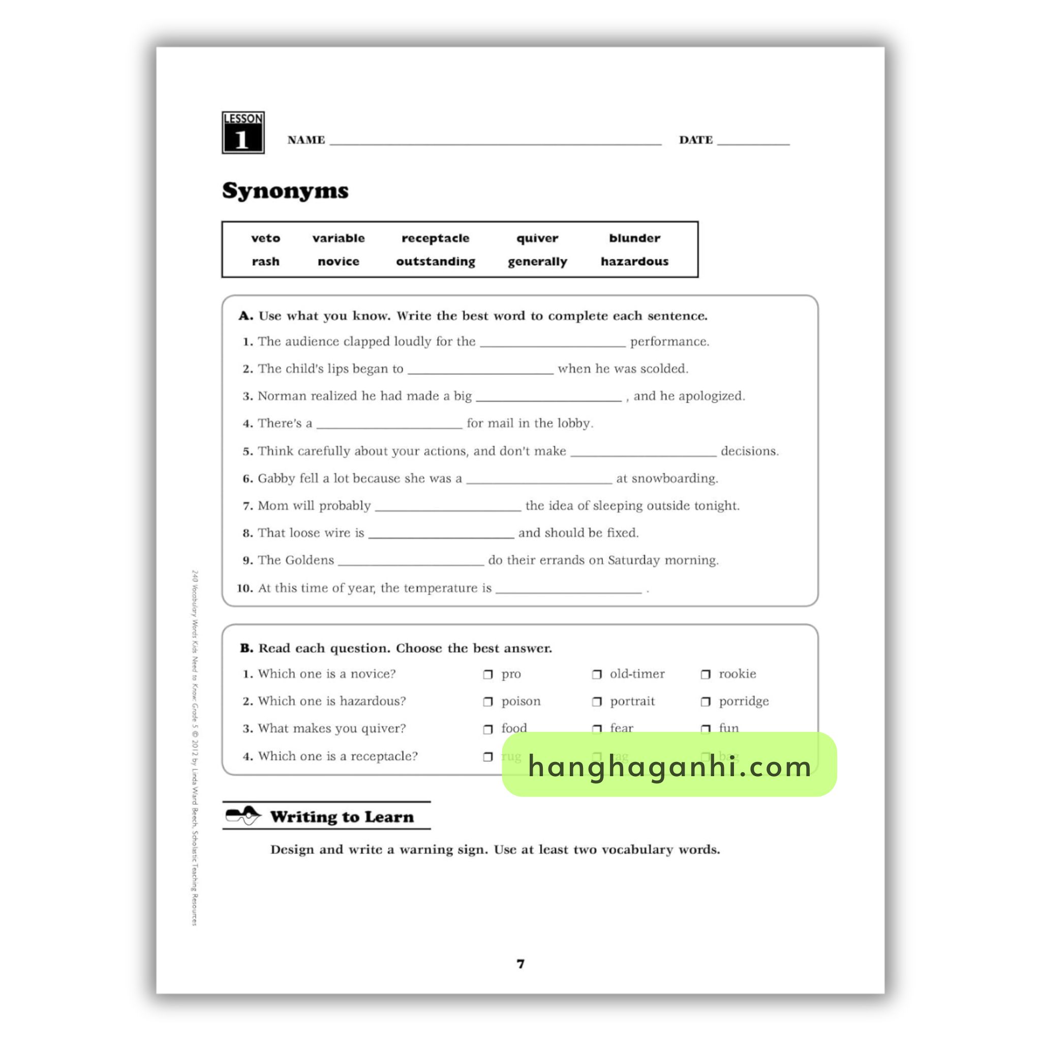 Sách 240 Vocabulary Words Kids Need To Know – Trọn bộ 6 cuốn_thumbnail_15