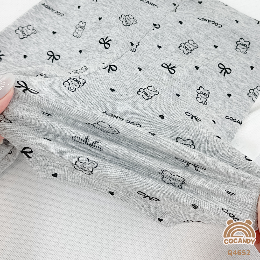 Set quần legging cộc ĐEN GHI hình thỏ nơ_thumbnail_6