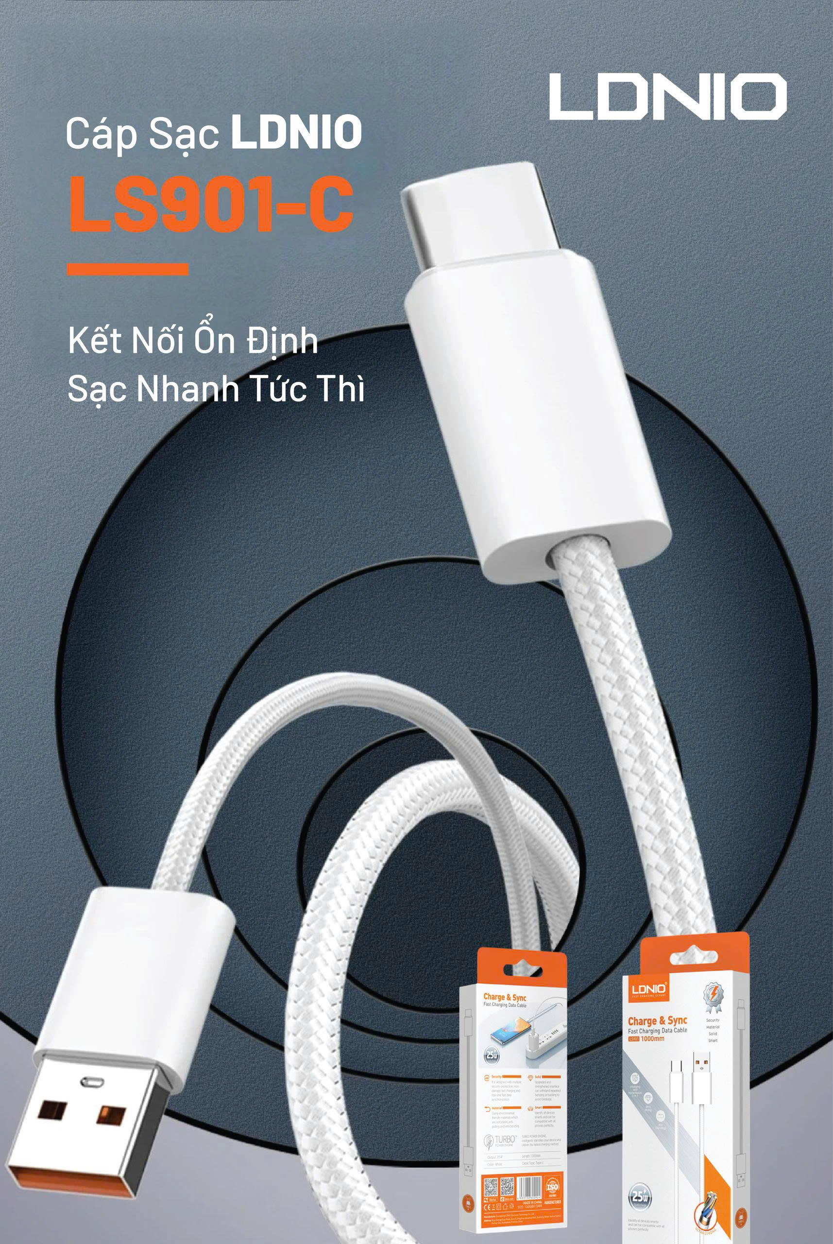 Cáp sạc Ldnio - LS901-C