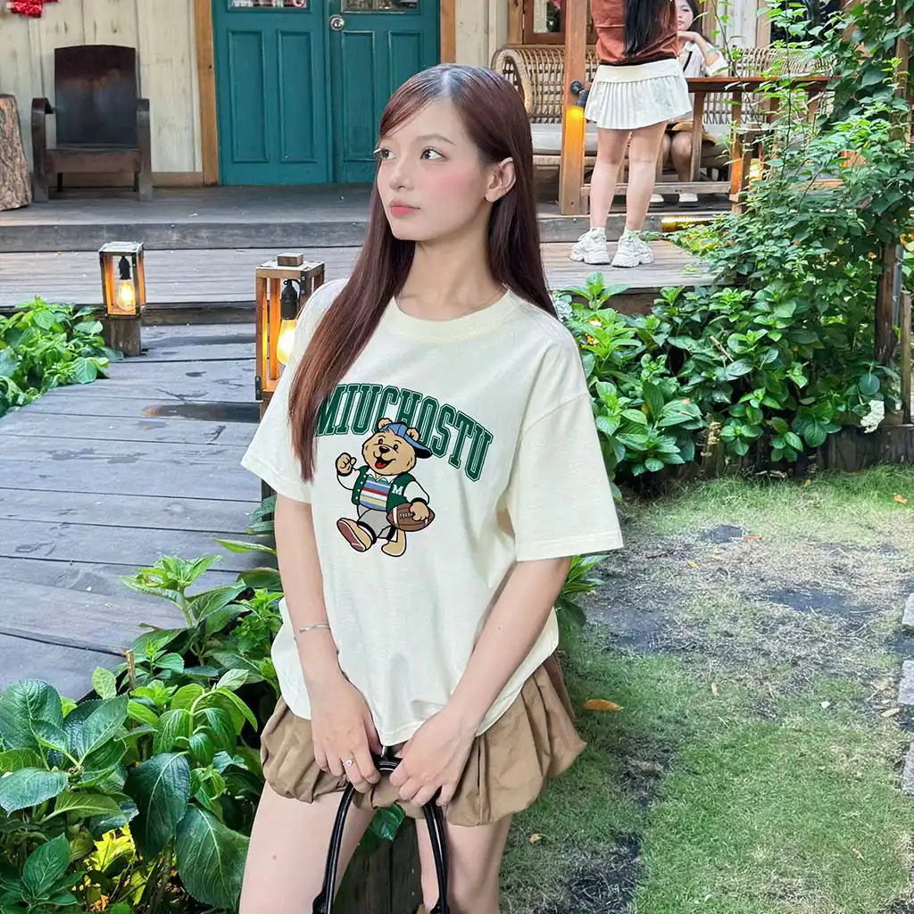 Áo thun boxy Gấu Teddy dễ thương Miucho 3091_thumbnail_5