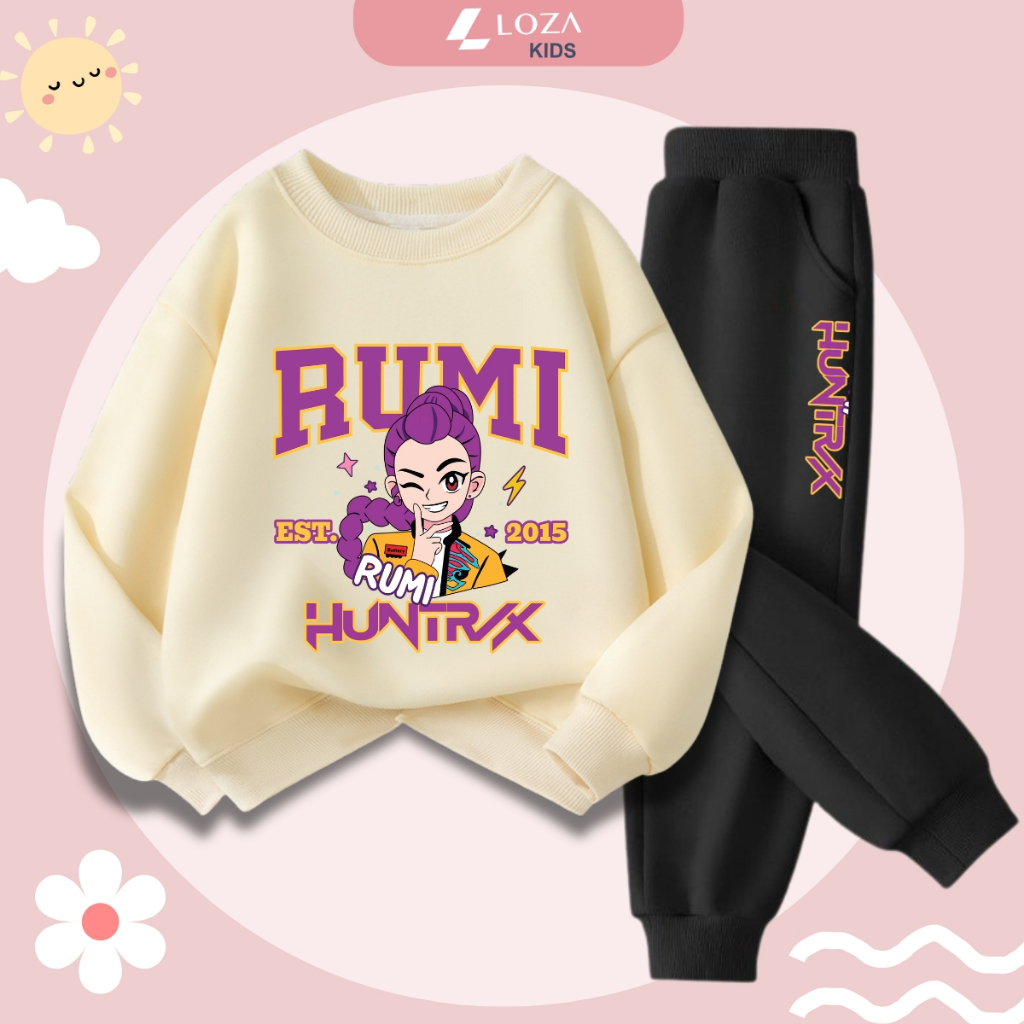 Set bộ nỉ bé gái in hình nhóm nhạc Huntrix - Loza Kids BI544_thumbnail_1