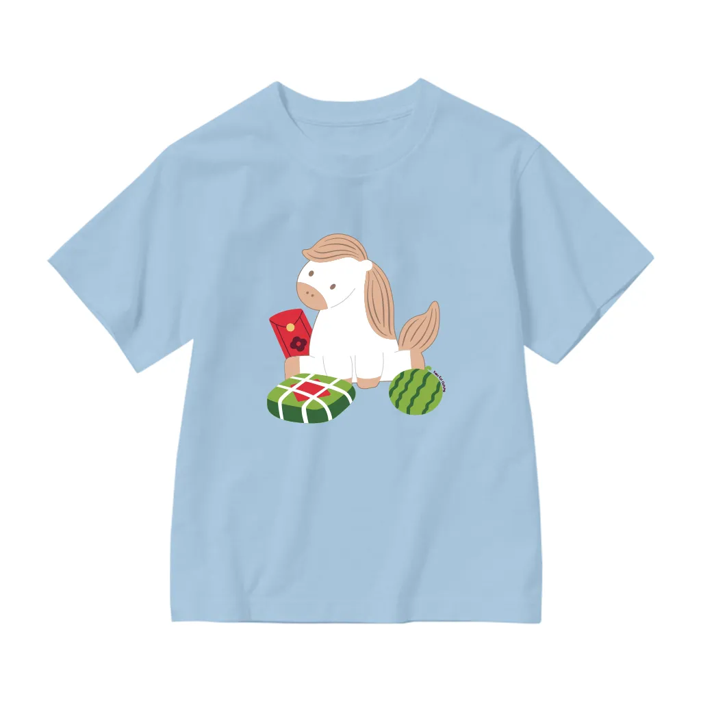 Áo thun Tết bé gái Kado vải cotton thoáng mát tay ngắn cổ tròn hình Ngựa in artwork 2944_thumbnail_10