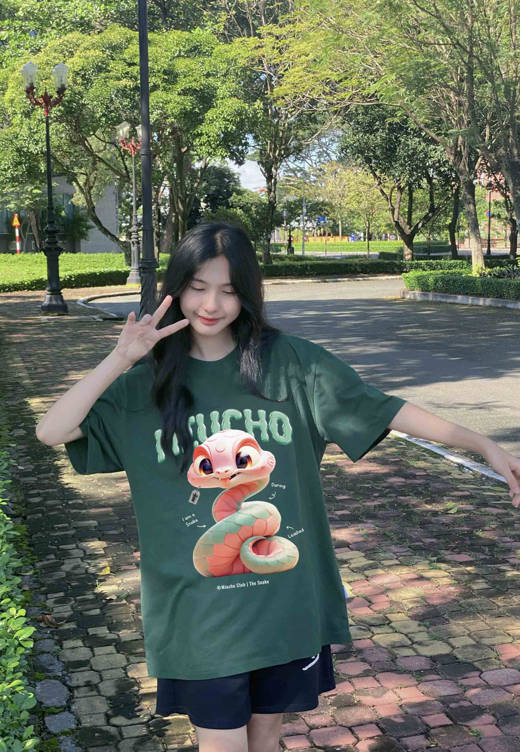 Áo thun form rộng 12 con giáp tuổi Tỵ ATD1246 Miucho tay ngắn cổ tròn in mix_thumbnail_4