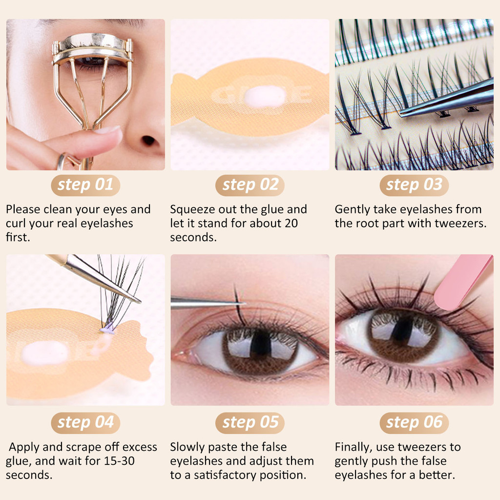 G103 Mi Giả GEPORA Sợi Mềm Nhẹ, Chân Mi Siêu Mỏng, Tự Nhiên, Không Kích Ứng