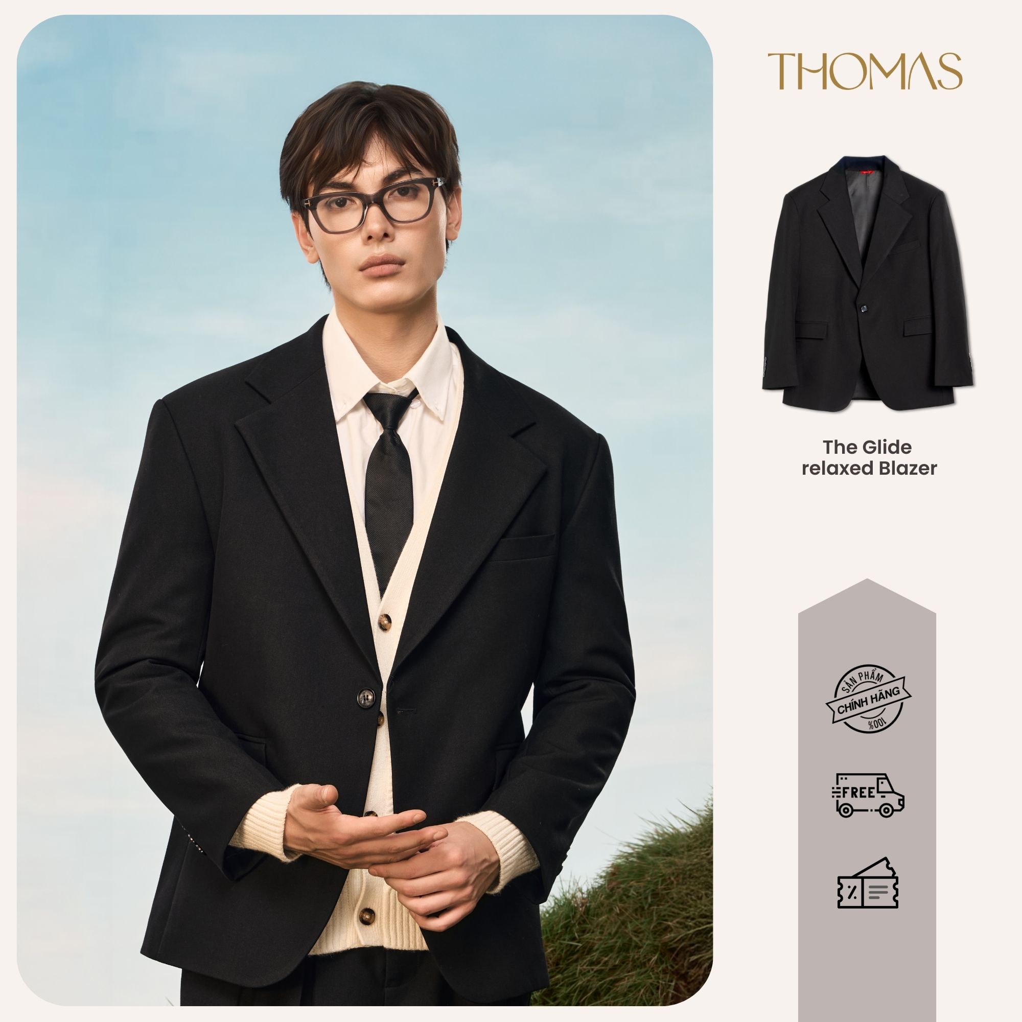 Áo Blazer Black Form Relax BST The Glide_thumbnail_1