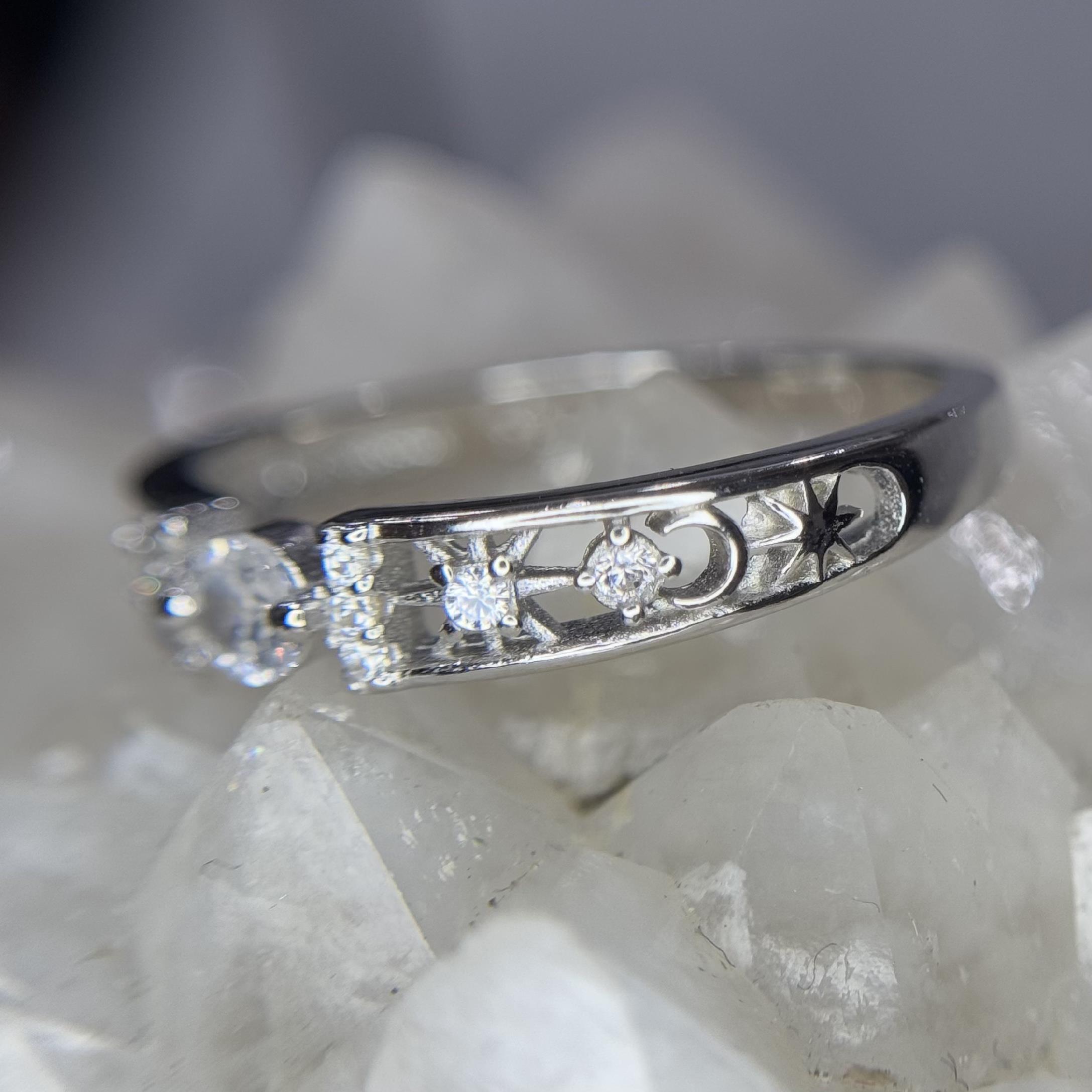 nhẫn bạc xi bạch kim khung viền sao trăng size 7_thumbnail_1