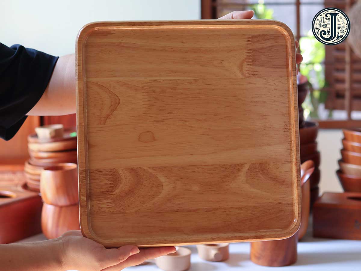 Khay gỗ hình vuông 30x30cm J000274