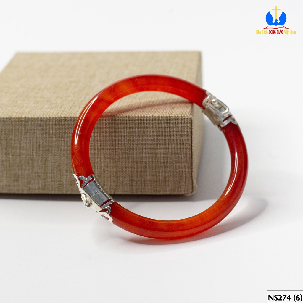 Vòng tay đá Ngọc Bích bọc bạc ta TS0296 - Món quà ý nghĩa cho mẹ và bà_thumbnail_5