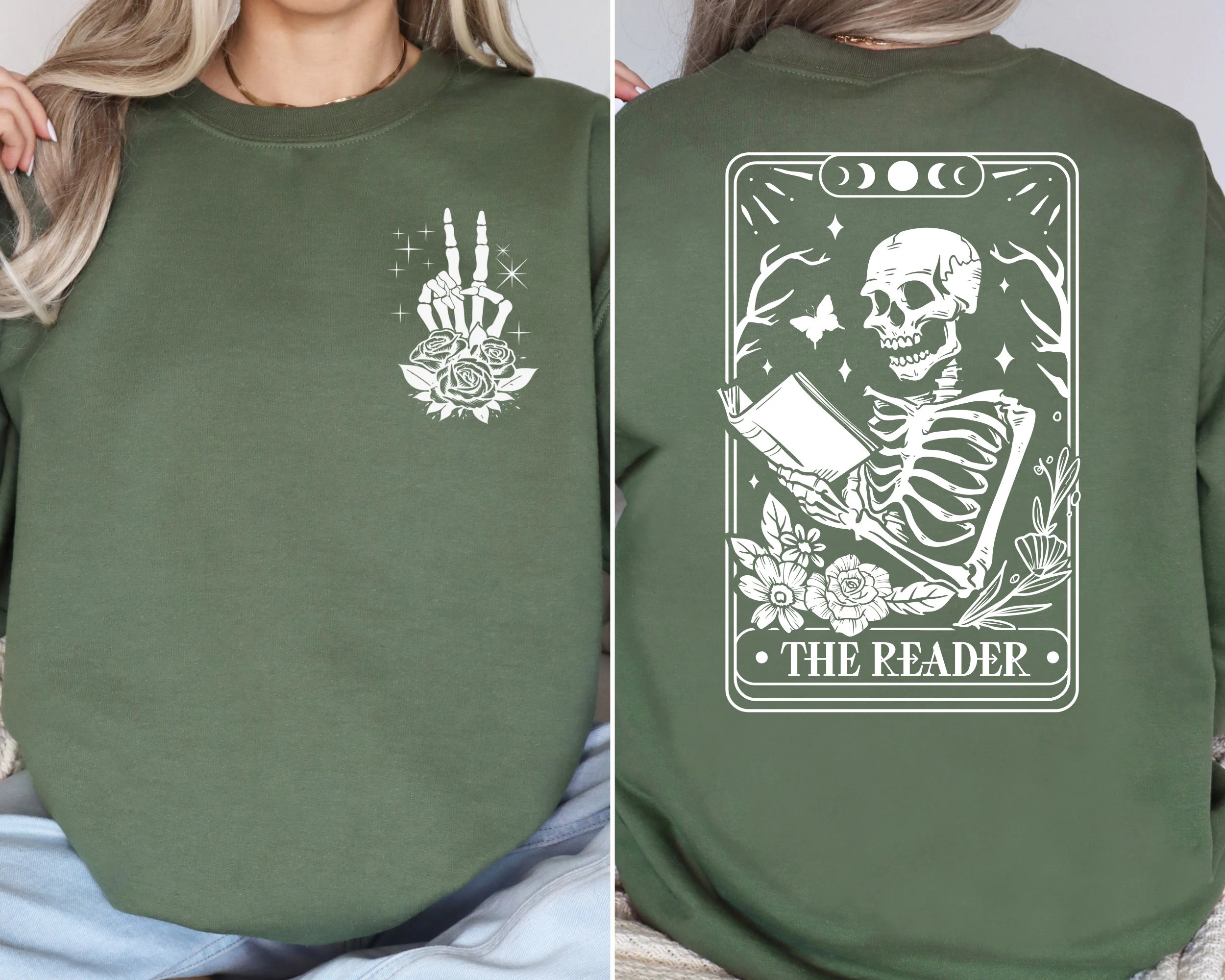 Tarot Reader Bookish Sweatshirt • Mystic Reading Vibes_thumbnail_3