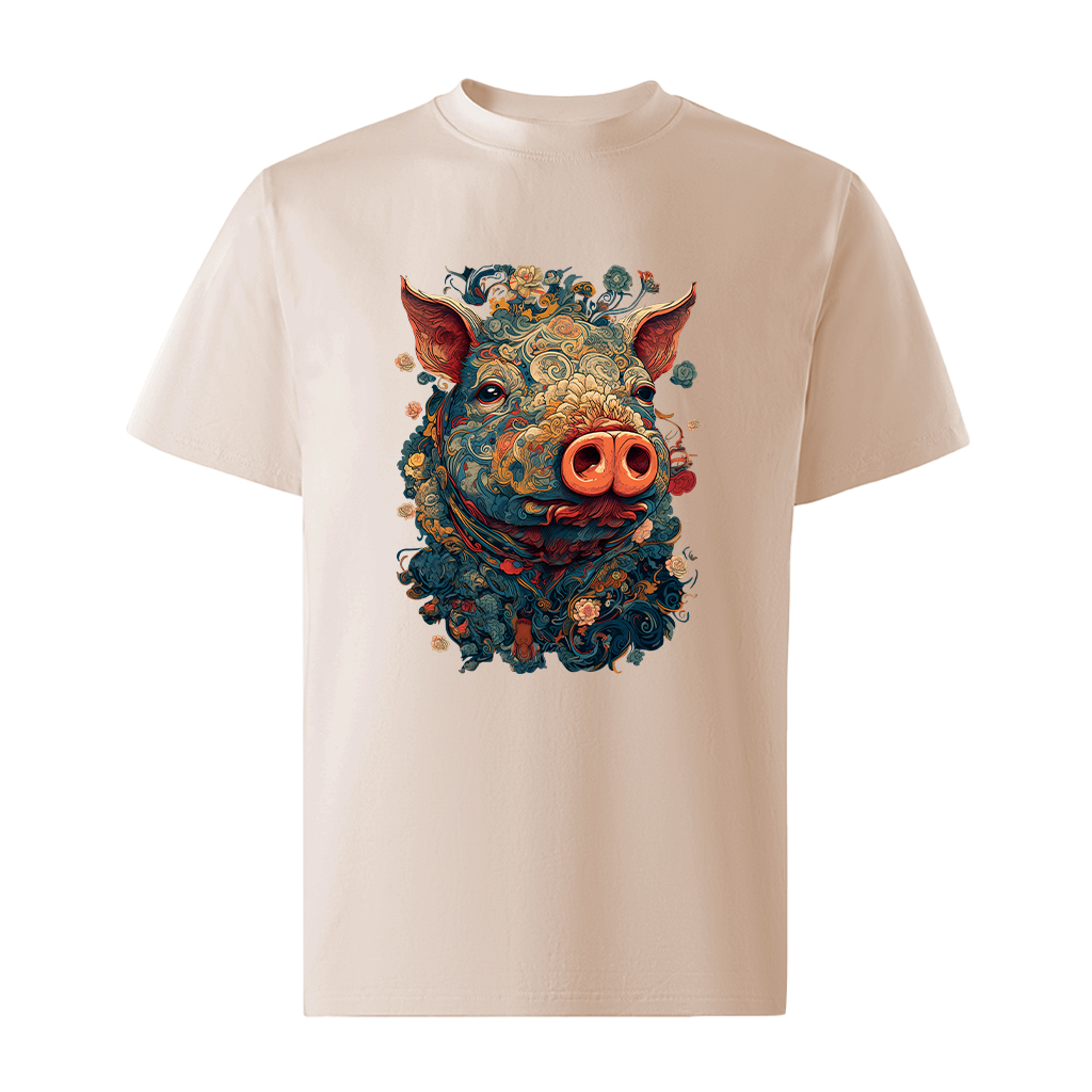 Áo thun nam form rộng 12 con giáp tuổi Hợi ( tuổi heo)ATD488 Miucho Iconic cotton cổ tròn in graphic_thumbnail_19