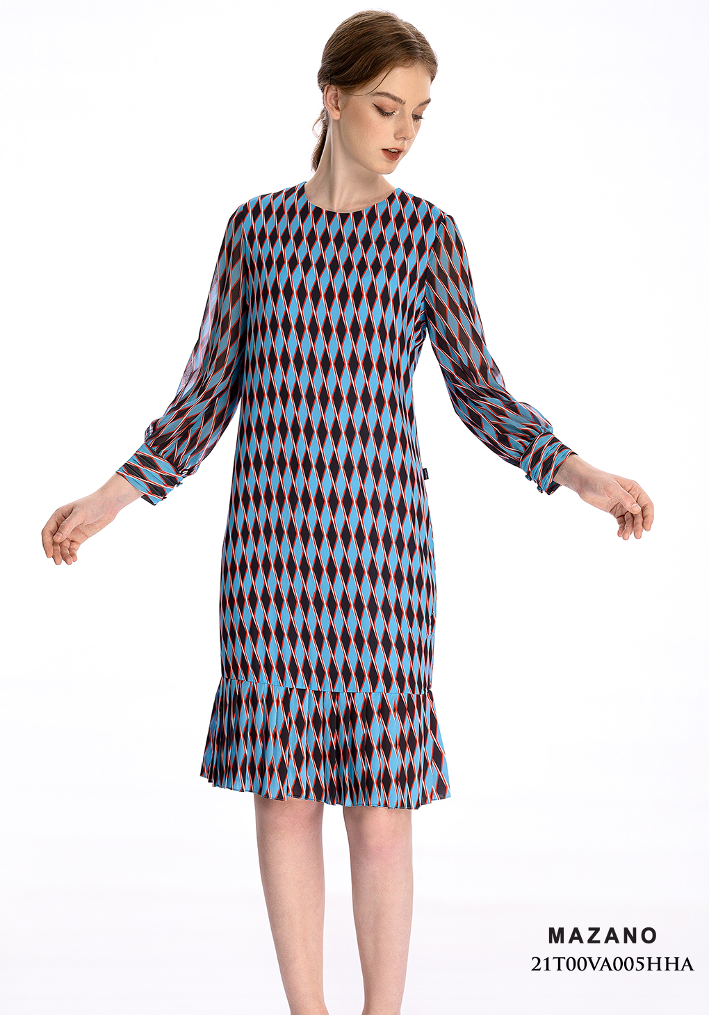 Đầm xanh họa tiết chân dập ly_thumbnail_2