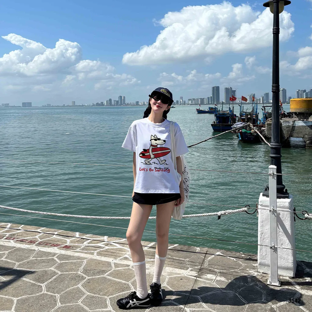 Áo thun boxy phong cách streetwear summer Miucho 3542_thumbnail_3