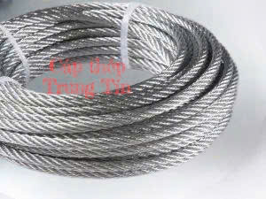 Cáp thép chống xoắn có dầu 35Wx7 phi 15