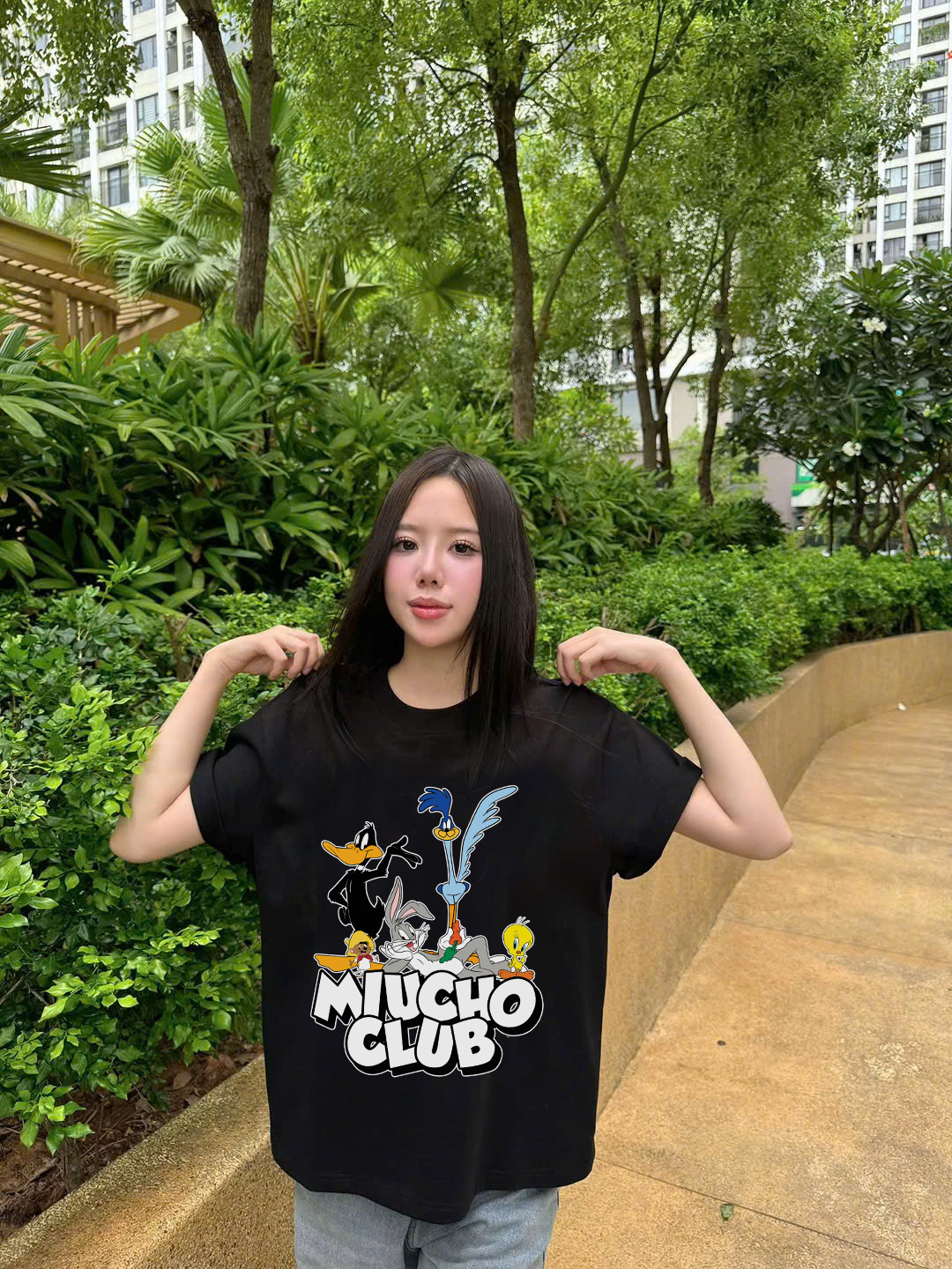 Áo thun boxy unisex AXD2417 Miucho vải cotton 100% mềm mại thoáng mát in mix_thumbnail_4
