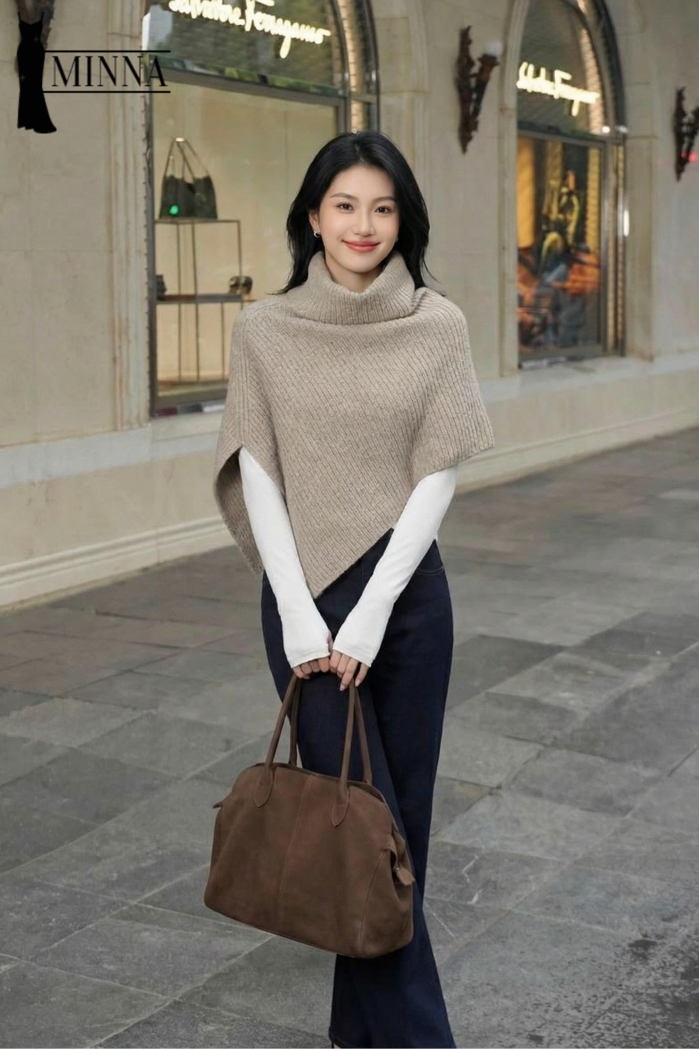 Minimal Cape Knit - MA011