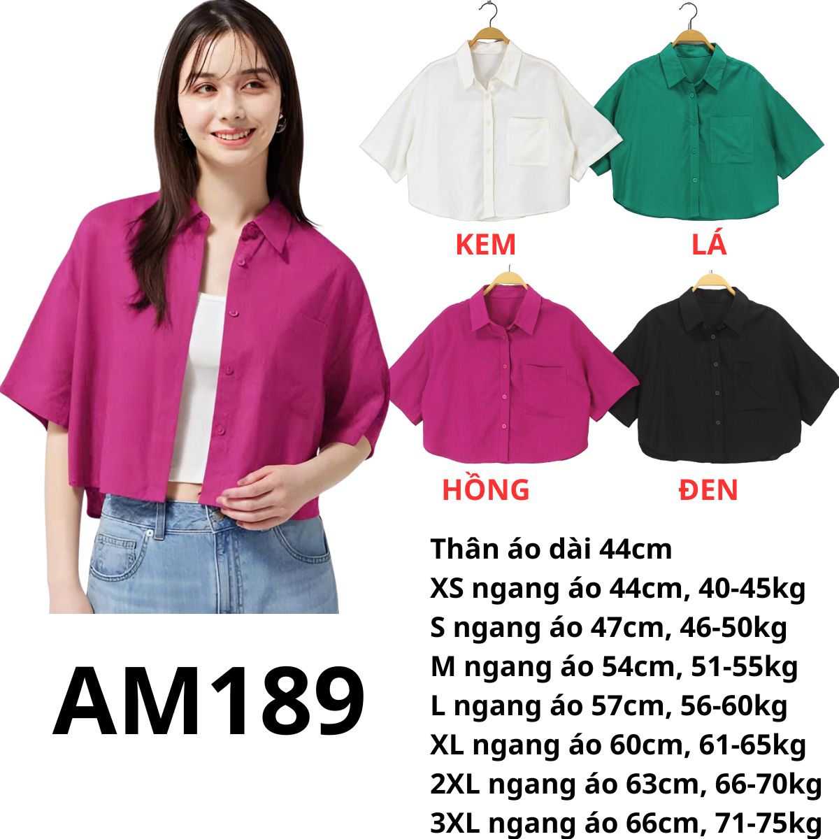 AM189- SƠ MI LINEN CROP
