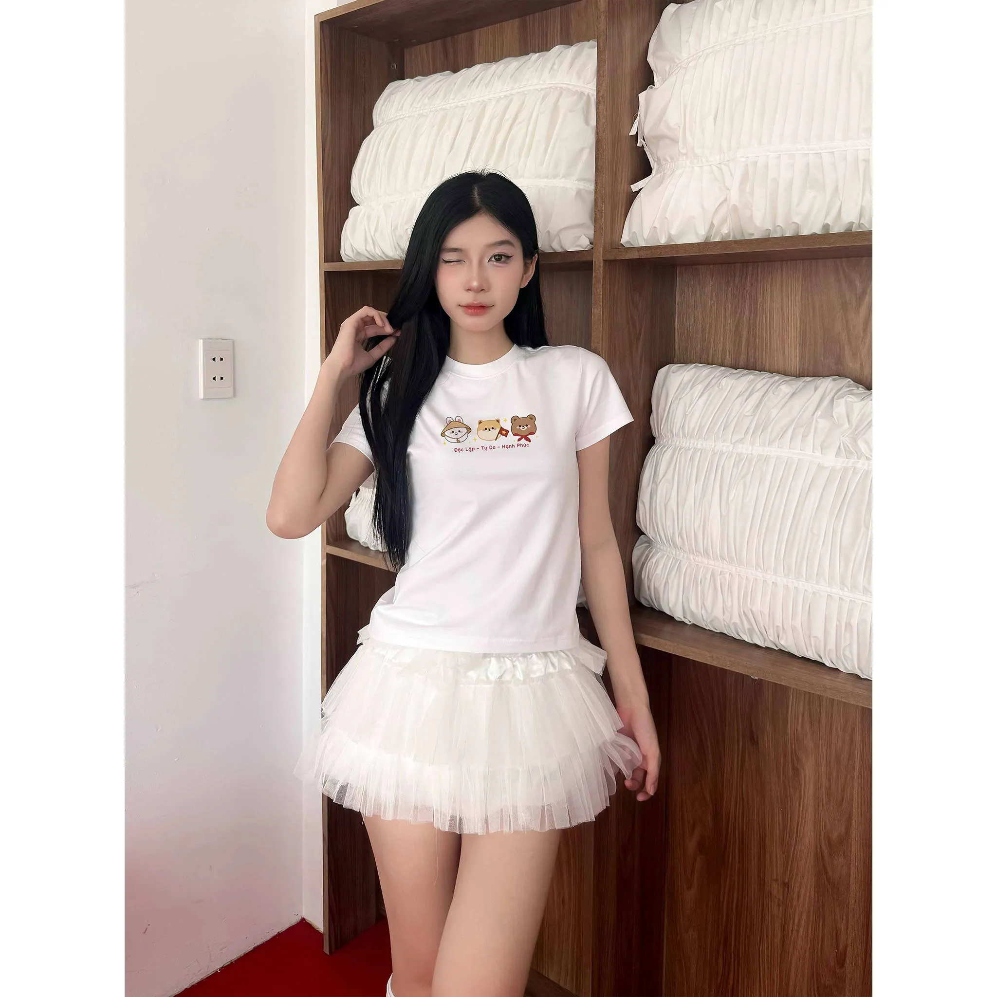 Áo baby tee Độc Lập Tự Do Hạnh Phúc 2521 Miucho vải cotton thoáng mát in mix_thumbnail_4