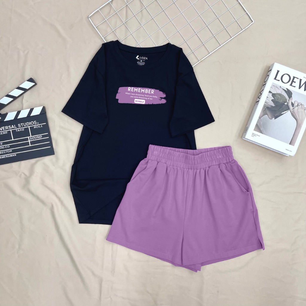 Đồ bộ nữ LOZA 'Remember' form rộng - Set đồ nữ mùa hè chất liệu thun cotton 4 chiều - BP15_thumbnail_3
