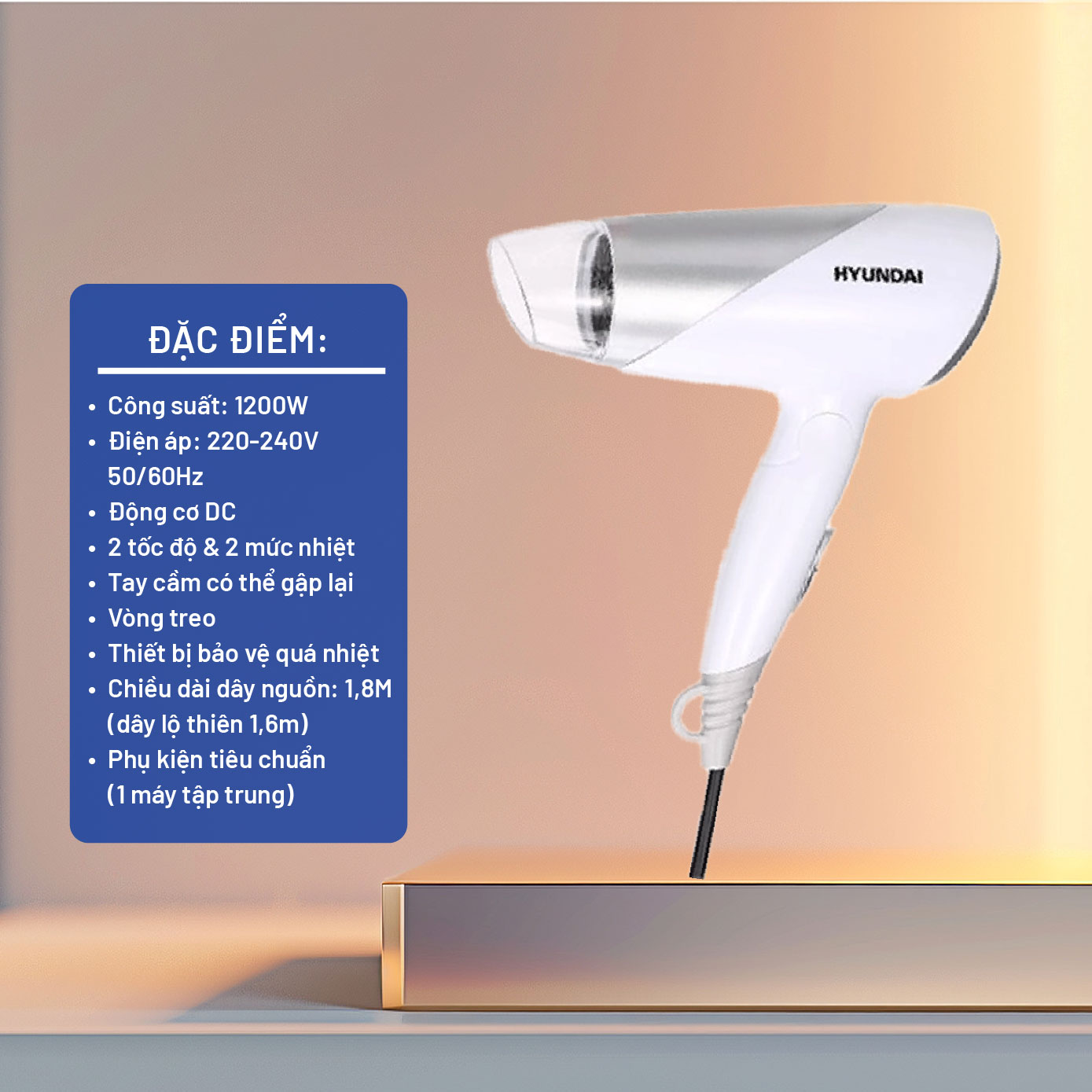 Máy sấy tóc Hyundai - HC-123-WH_thumbnail_1