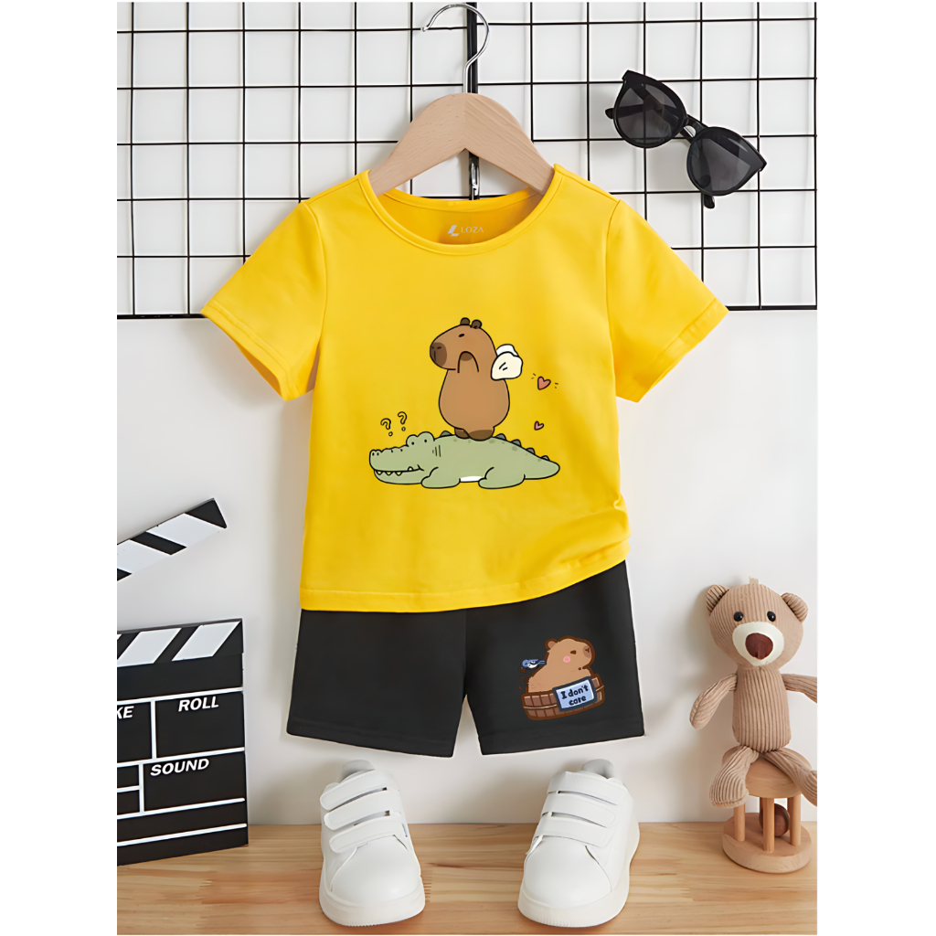Bộ đồ bé trai in hình Capybara - Loza Kids SB106
