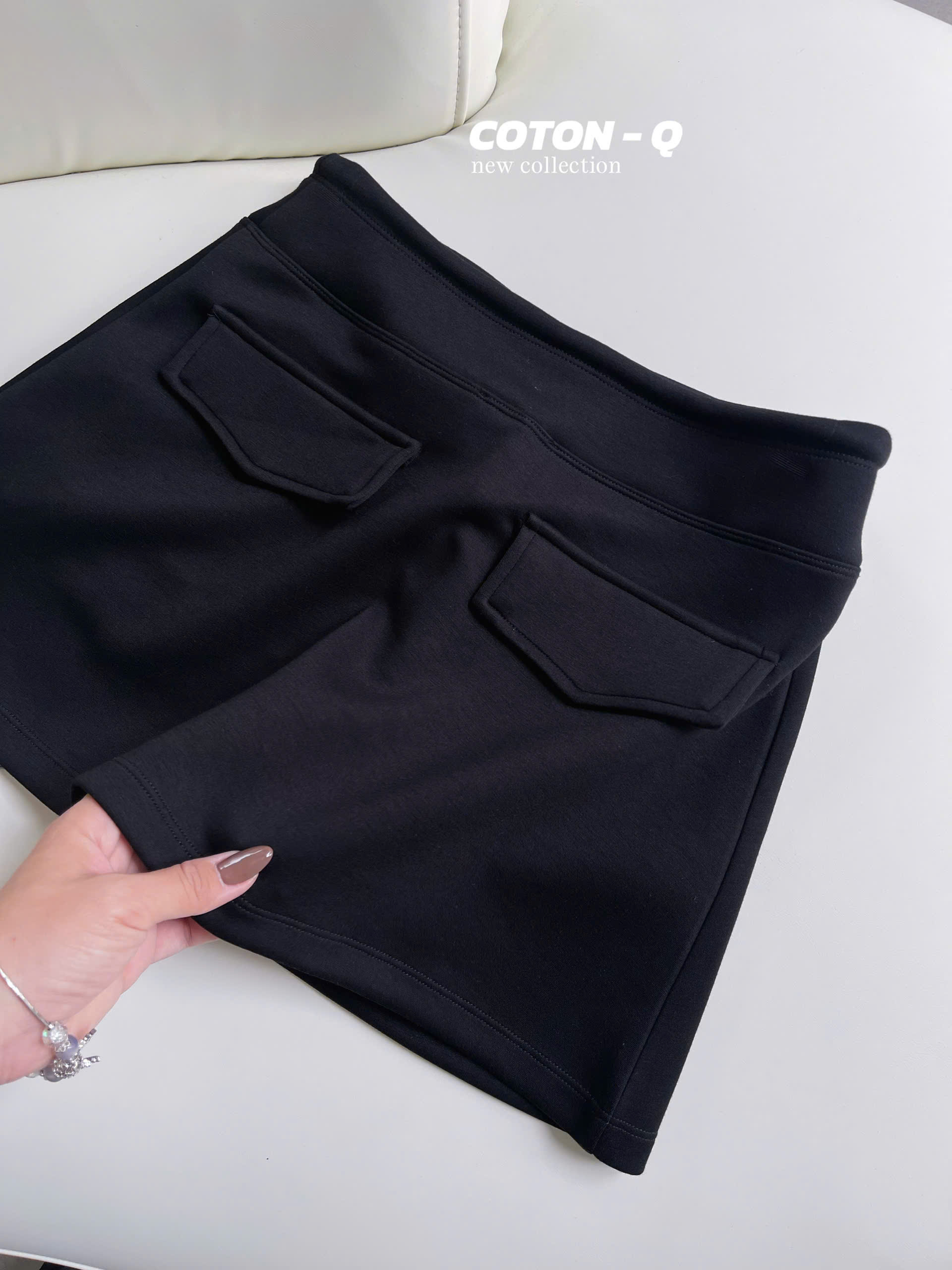 Chân váy thun umi phối túi ( XÁM )_thumbnail_9