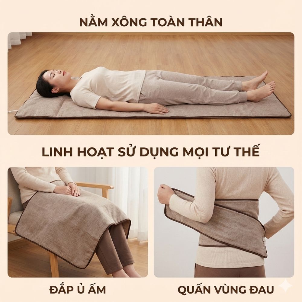 Thảm Chườm Nóng Ngải Cứu Đông Y Kachi MK421 - Giảm Đau Lưng, Vai Gáy Nhanh Chóng Tại Nhà_thumbnail_6