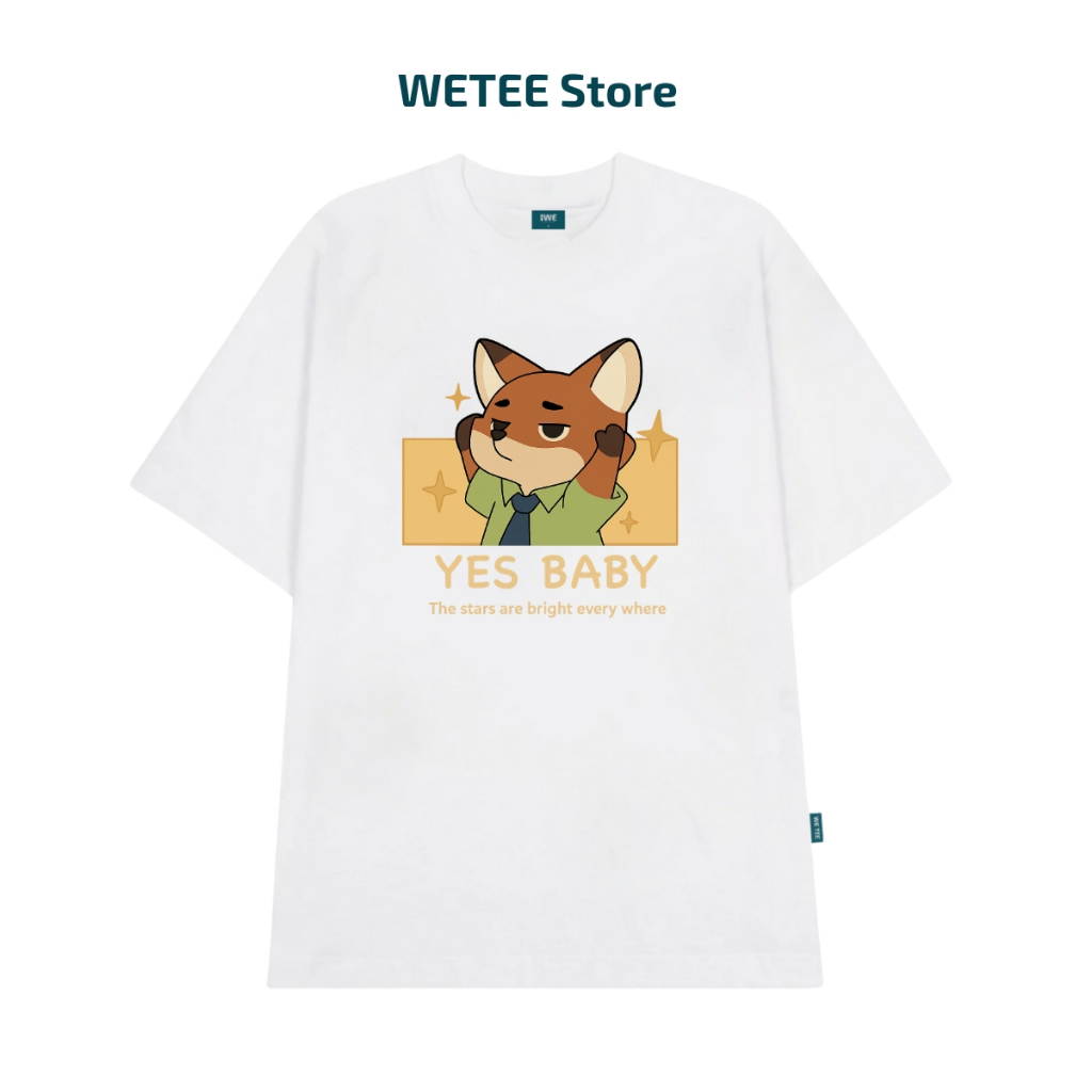 Áo thun oversized nam nữ Couple Thỏ và Cáo Zootopia Hands Up Yes Baby - Local brand WE TEE T047_thumbnail_6