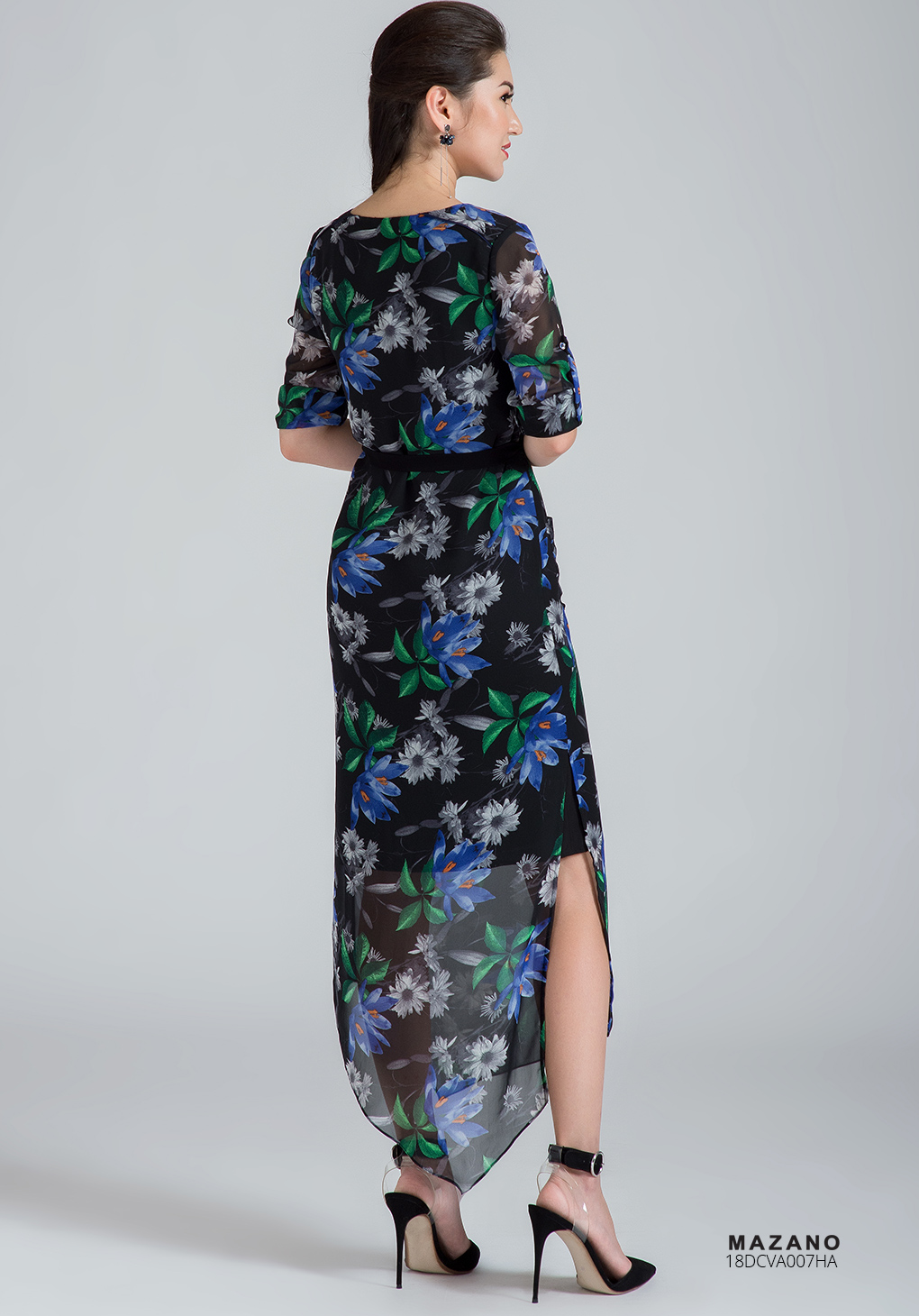 Váy họa tiết cổ V phối túi_thumbnail_1