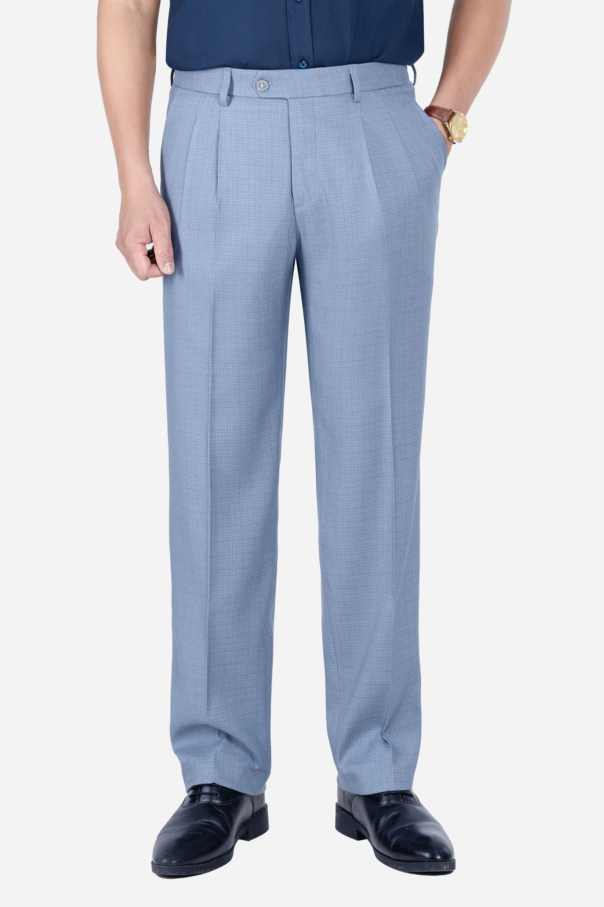 Quần Âu 2 Li Nam Trung Niên ANCHI Chất Liệu Cotton Cao Cấp Phom Suông Ống Rộng